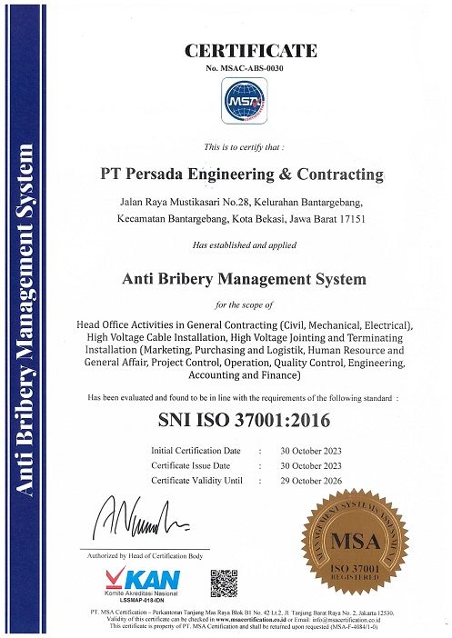 ISO 37001:2016 ANTI BRIBERY SYSTEM