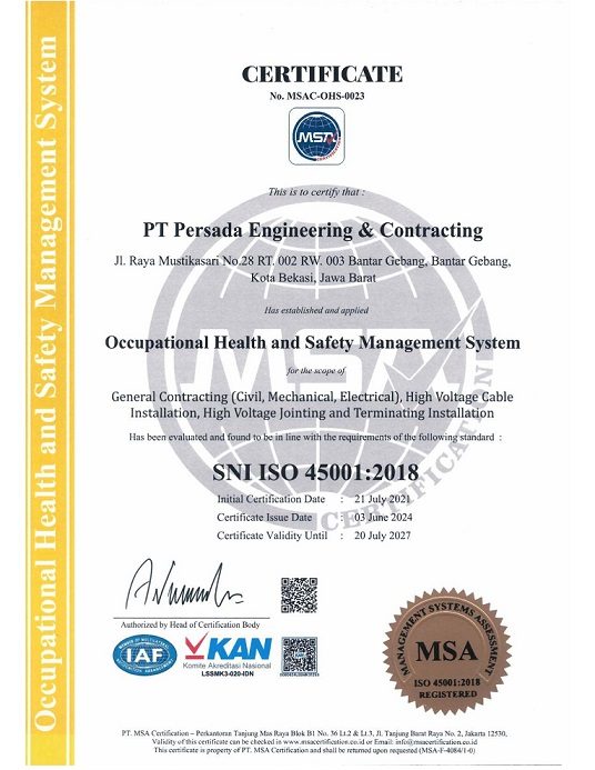ISO 45001:2018 HEALTH & SAFETY SYSTEM