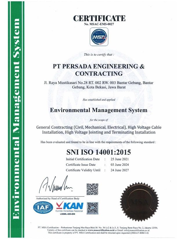ISO 14001:2015 ENVIRONMENTAL & SYSTEM