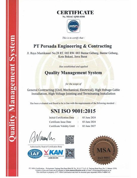 ISO 9001:2015 QUALITY ASSURED FIRM